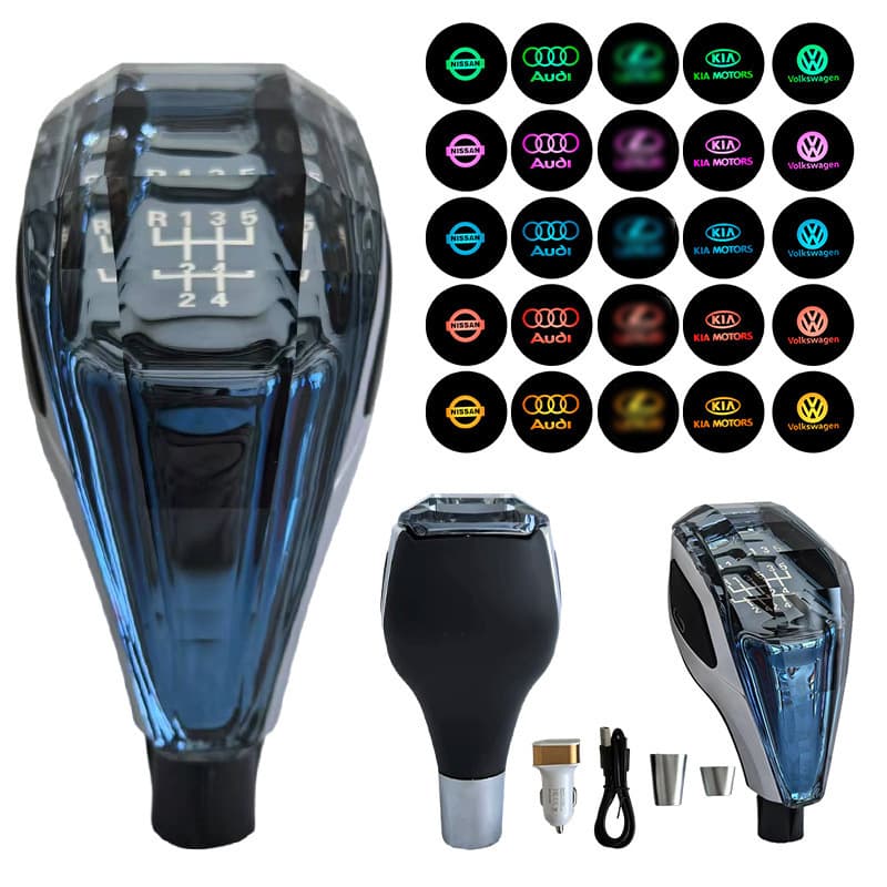 Cross-border Auto Modification LED Crystal Gear Shift Knob for Toyota Mazda Glow Shift Lever Handball