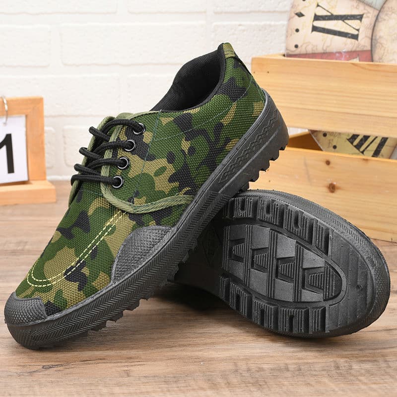 Liberation Shoes Men Women Military Training Shoes Work Wear Resistant Canvas Rubber Shoes Anti-slip Labor Safety Shoes Farm