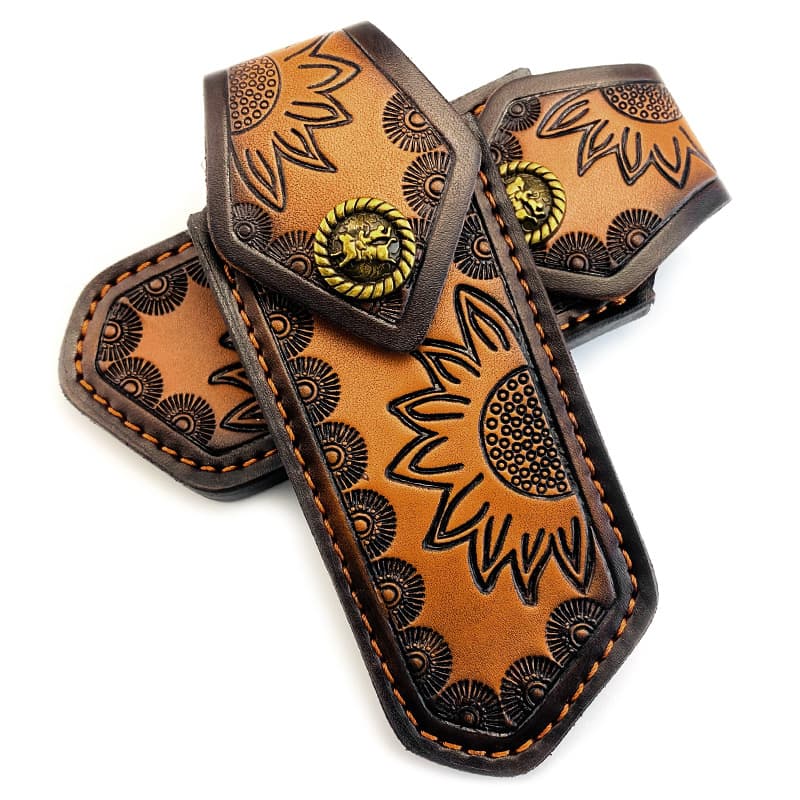 Folding Knife Leather Sheath Universal Top-Grain Knife Holster Swiss Army Knife Sheath Genuine Leather Knife Case