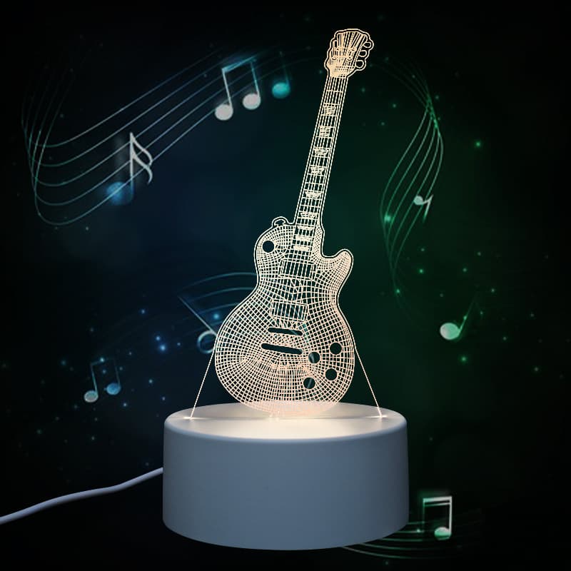 Creative Acrylic 3D Night Light, USB Plug-in Atmosphere Bedroom Bedside Lamp, Monochrome Warm Light Night Light Wholesale