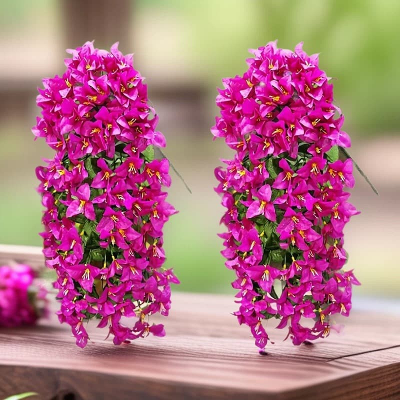 Artificial Bougainvillea Vine Decoration Plastic Wall Hanging Rattan Living Room Indoor Ceiling Landscaping Door Head Fake Flower Hanging Basket