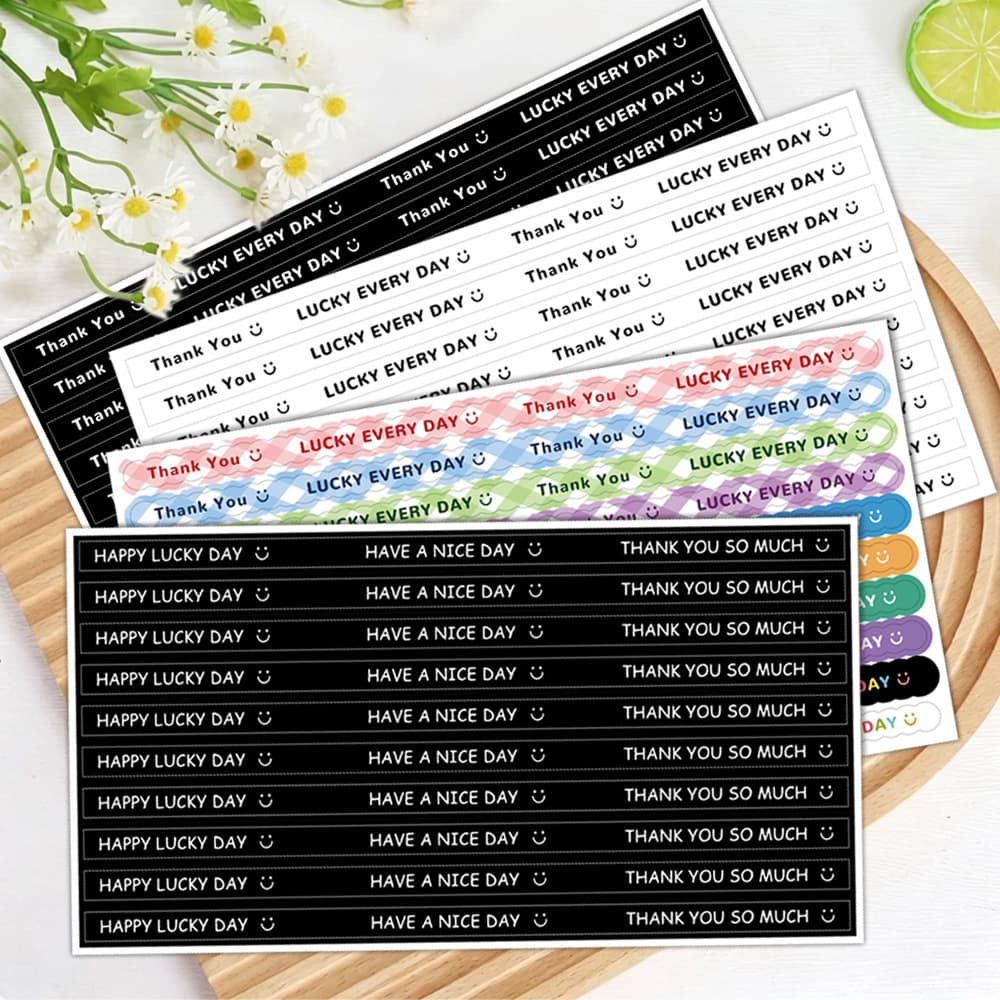 100 pieces/pack cartoon pink special-shaped rectangular stickers gift box stickers sealing stickers fast food takeaway packaging handmade stickers
