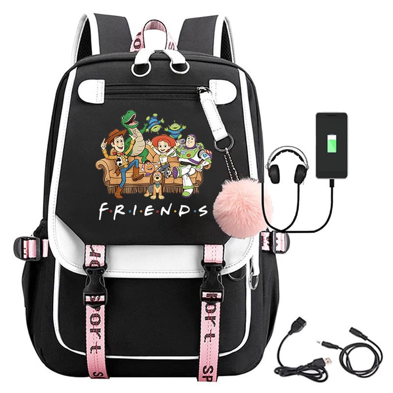 Cross-border Toy Story Printed Backpack for Women Cartoon School Bag Student Fashion Laptop Backpack