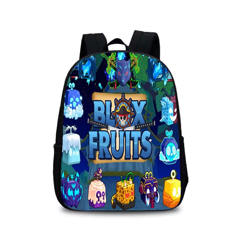 ROBLOX blox fruits printed backpack Devil Fruit primary and secondary school children 35 cm school bag