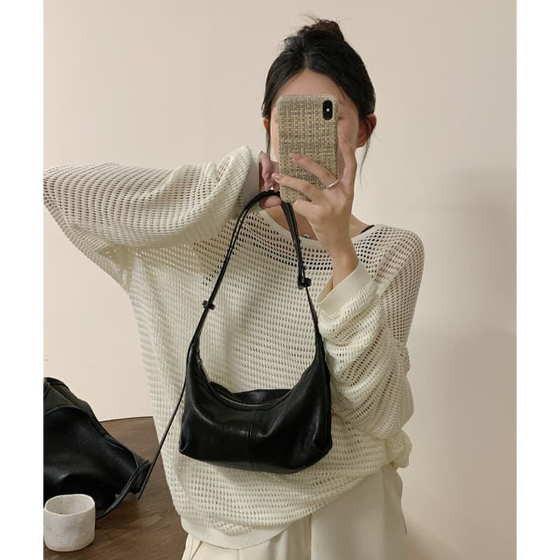 2026 New Delicate Lambskin Dumpling Bag for Women, Crossbody Niche Genuine Leather Shoulder Underarm Bag, High-End Soft Leather Women's Bag