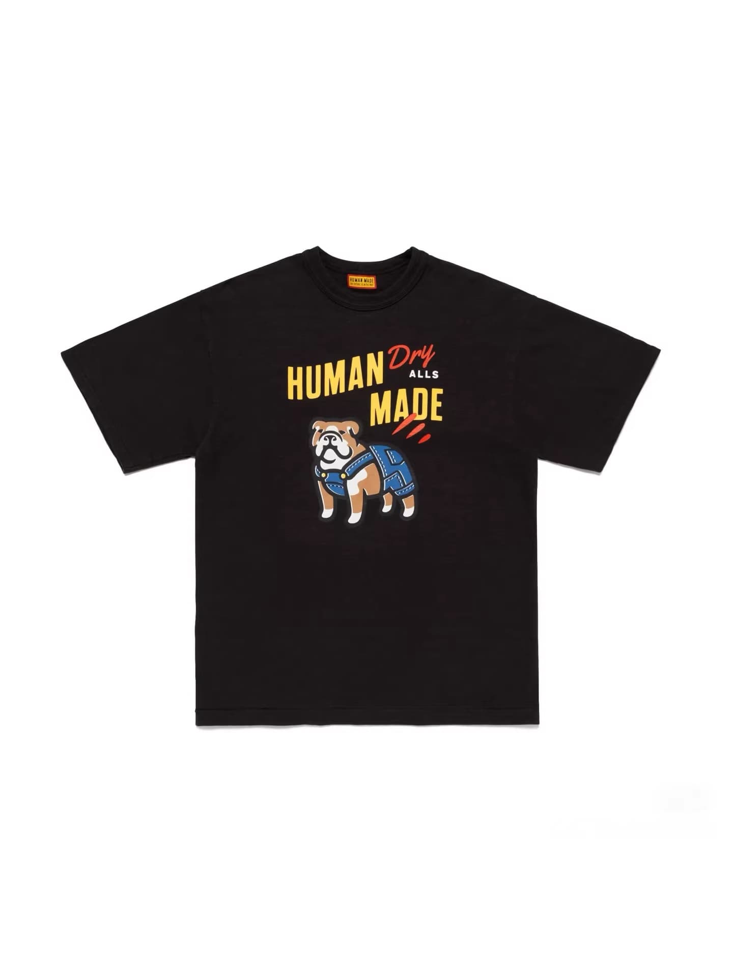 In stock cross-border trendy brand HUMAN MADE slub cotton short sleeve loose round neck unisex top, drop shipping available