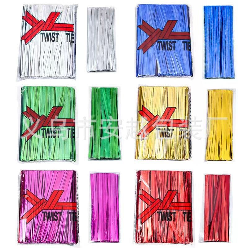 Colorful Bread Candy Tying Ribbons Twist Ties For Bundling Packaging Sealing Bag Closure