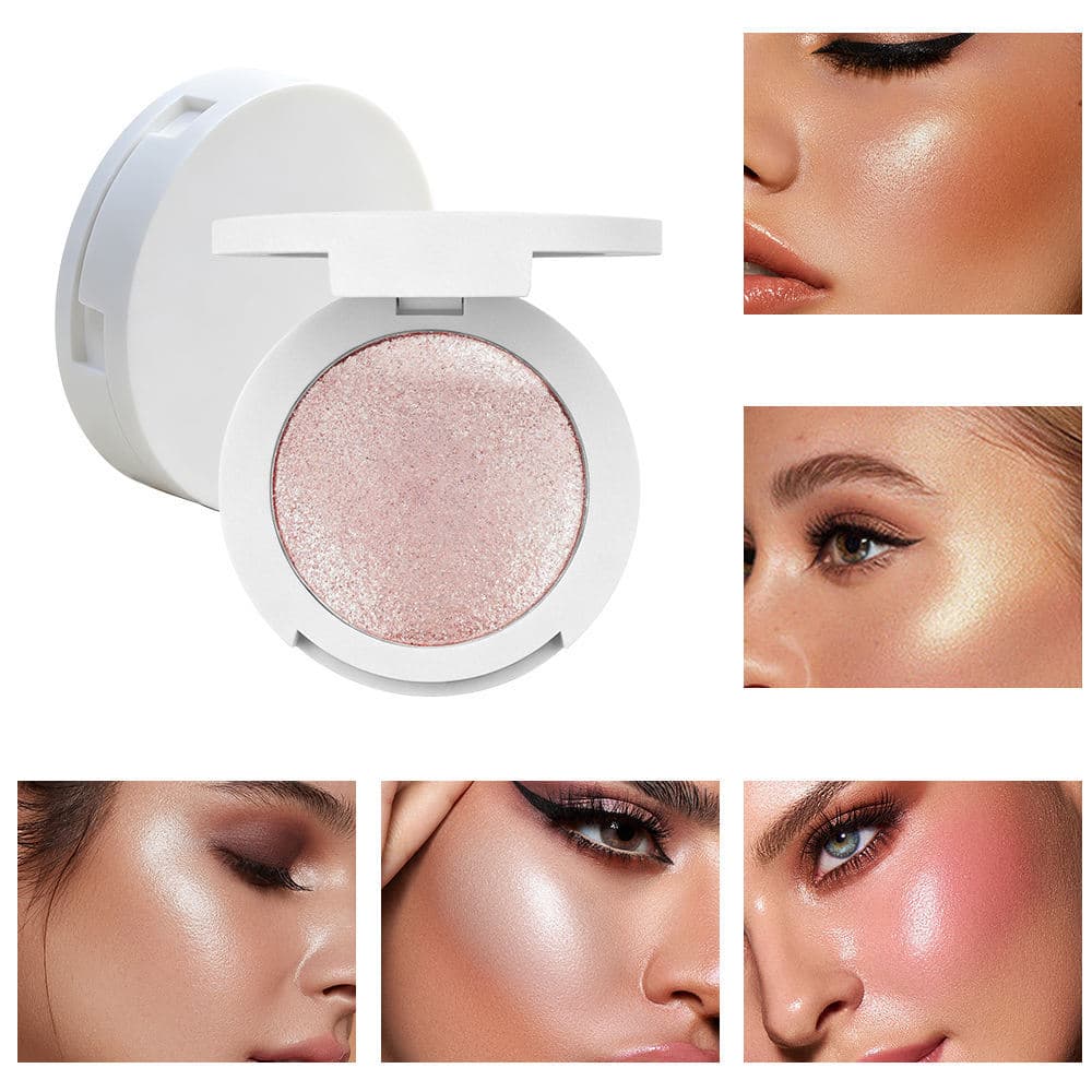 Highlights Mashed Potato Highlighting Powder Exploding Fine Flash Natural Three-dimensional Brightening Facial Highlighting Powder with Mirror