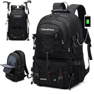 Cross-border Large Capacity Men's Backpack for Business Travel, Laptop Bag, Hiking Backpack, Student School Bag, Waterproof