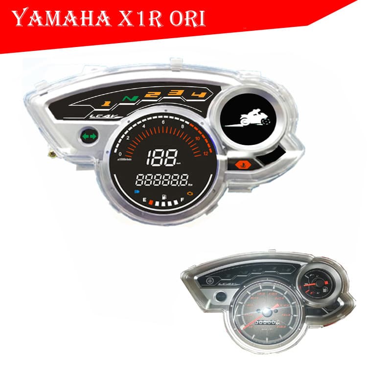 Export Yamaha X1R 135 motorcycle digital instrument electronic liquid crystal odometer modification with virtual pointer