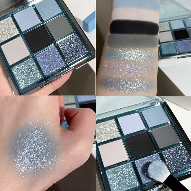 Capel Nine-Color Glazed Eyeshadow Palette Low Saturation Highlight Contouring All-in-one Palette Student Party Earth Color Smoky Eye Makeup