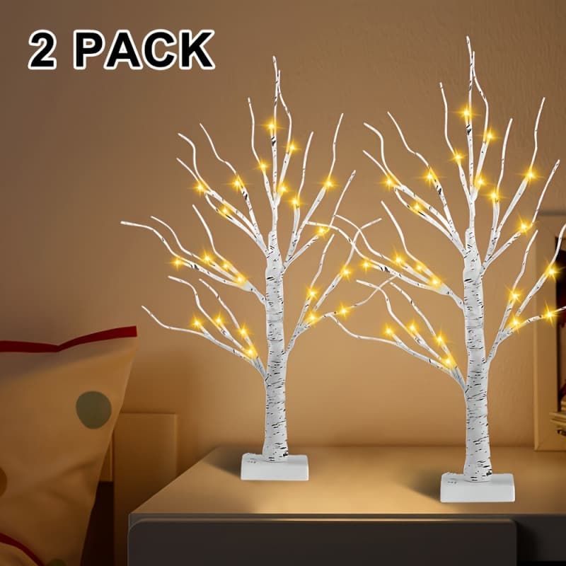 2026 New Model Cross-border Dropshipping 2 Artificial Tabletop Decorative Trees with Battery