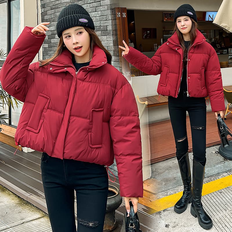 European and American Lightweight Jacket Women's New 2024 Korean Style Autumn Winter Stand Collar Loose Fashion Coat Cotton Padded Jacket Women Trend