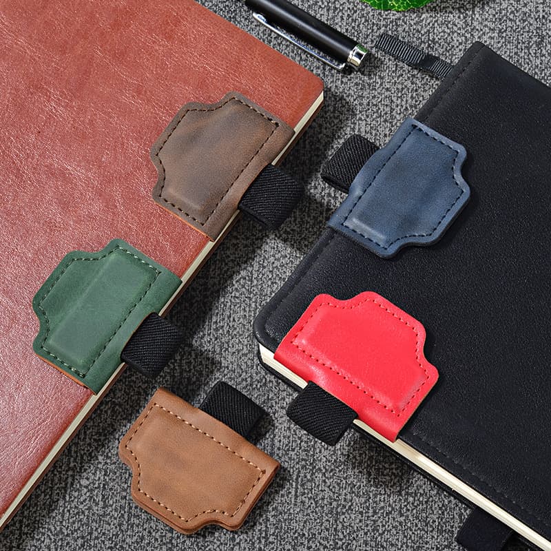 New Amazon Retro Magnetic Bookmark, Crazy Horse Leather, Magnetic Pen Clip, Pen Holder, Premium Cowhide Folder