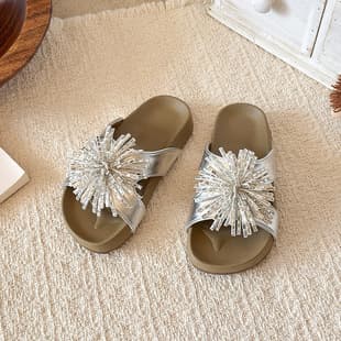 Girls' Slippers 2026 New Summer Big Firework Girls' Cool Slippers Fashion Flip Flops Korean Style Children's Beach Slippers