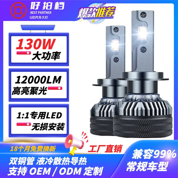 High Power 65W EMC-Compliant Car LED Headlight LED Front Light LED Auto Headlight H7 H19 005 H4 H11
