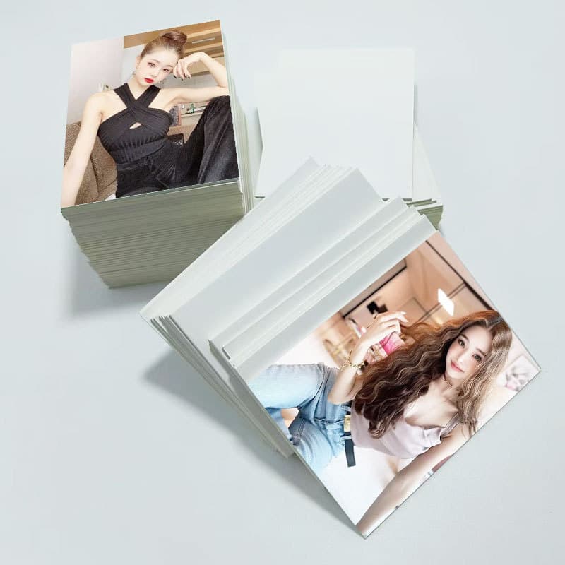 Wholesale Custom A7 Cardboard Trading Card Packaging 1.5mm Thickened Hard Cardboard Ins Backing Board Protection White Cardboard