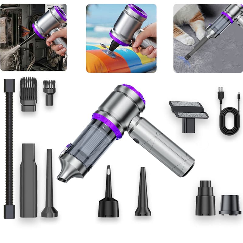 Cross-border Wireless Car Vacuum Cleaner Small Portable Home Rechargeable Handheld Car Vacuum and Blower