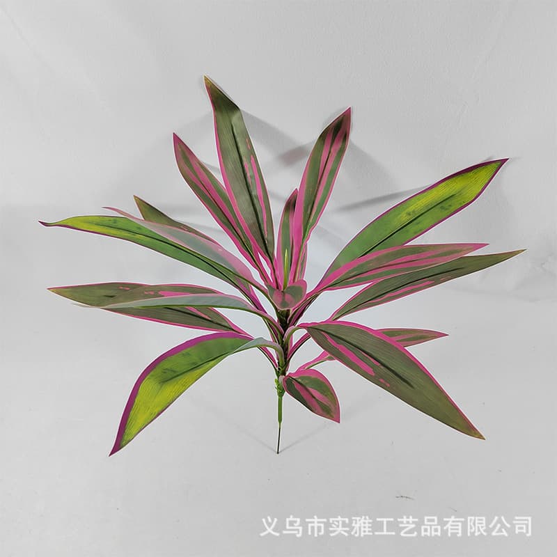 Cross-border wholesale of simulated Brazilian wood dracaena green plants, indoor landscaping, plant walls, flower arrangements and materials, simulated leaves