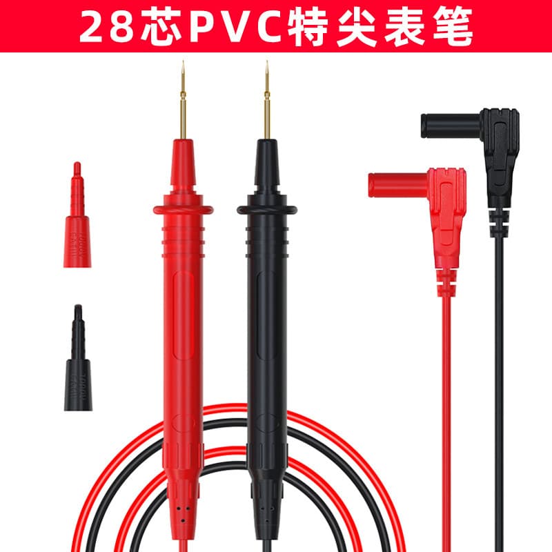 Silicone Test Lead Clip Set with Fine-Point Probes, 47-Core Alligator Clips, Test Lead Wire Tool Kit, Meter Pouch, Multimeter Clamp Meter