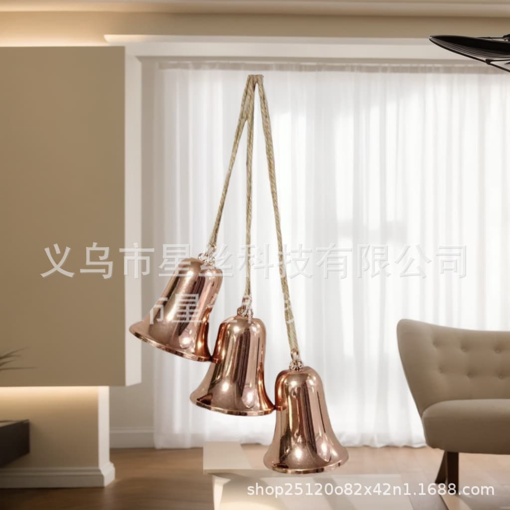 Cross-border Hot-selling Christmas Halloween Metal Horn Bells Various Festival Scene Decorations Christmas Tree
