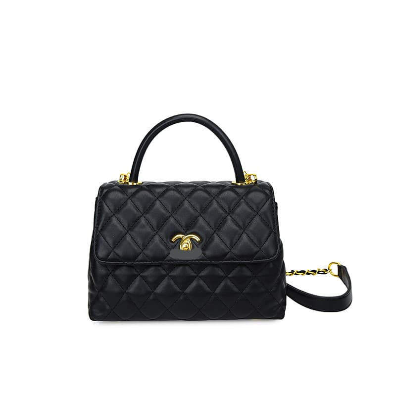 2026 New Style Quilted Handbag, Textured Shoulder Crossbody Bag for Women, Double C Lock Chain Small Square Bag