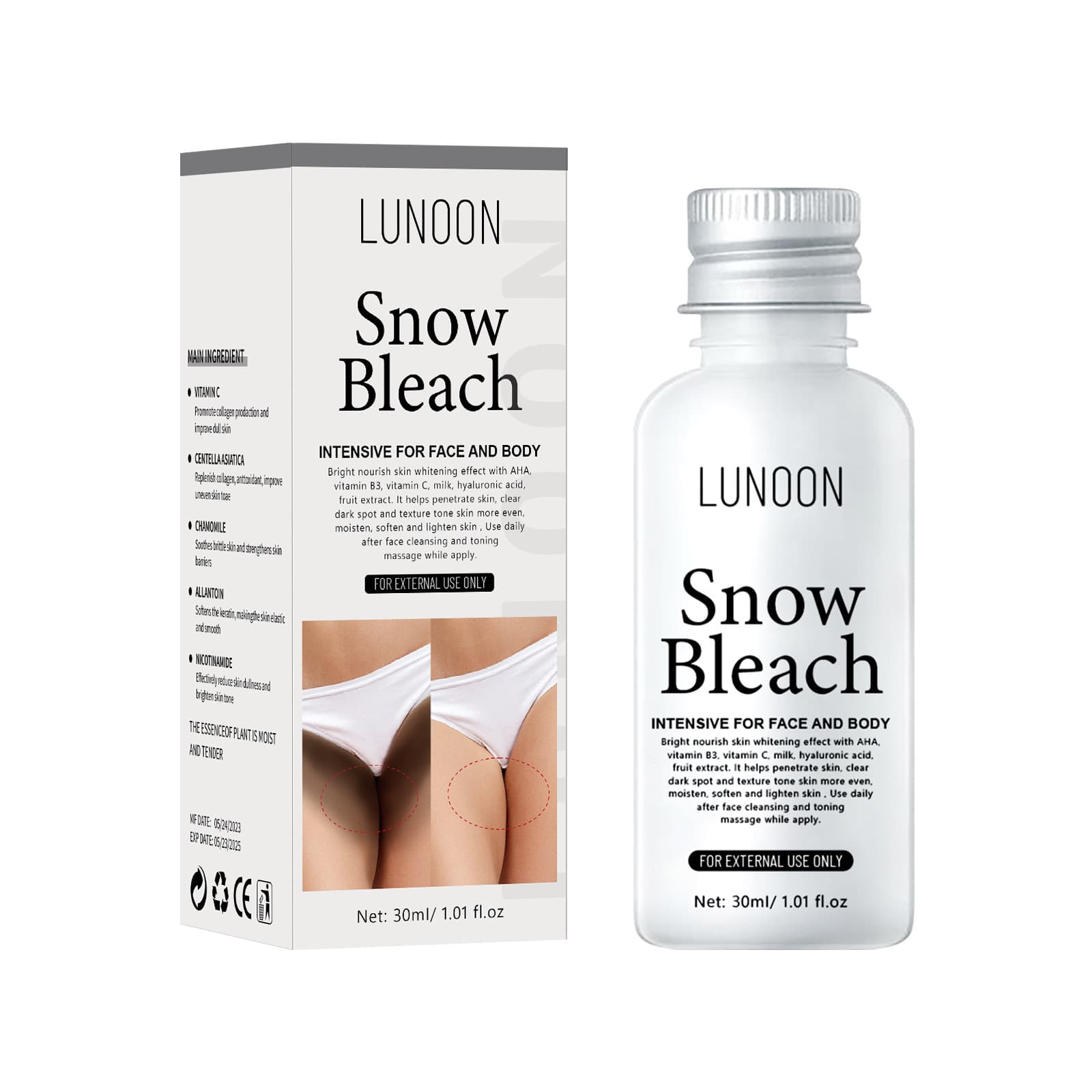 LUNOON Intimate Dark Spot Removal Cream, Brightens and Removes Dark Spots on Underarms and Inner Thighs, Brightens and Rejuvenates Skin