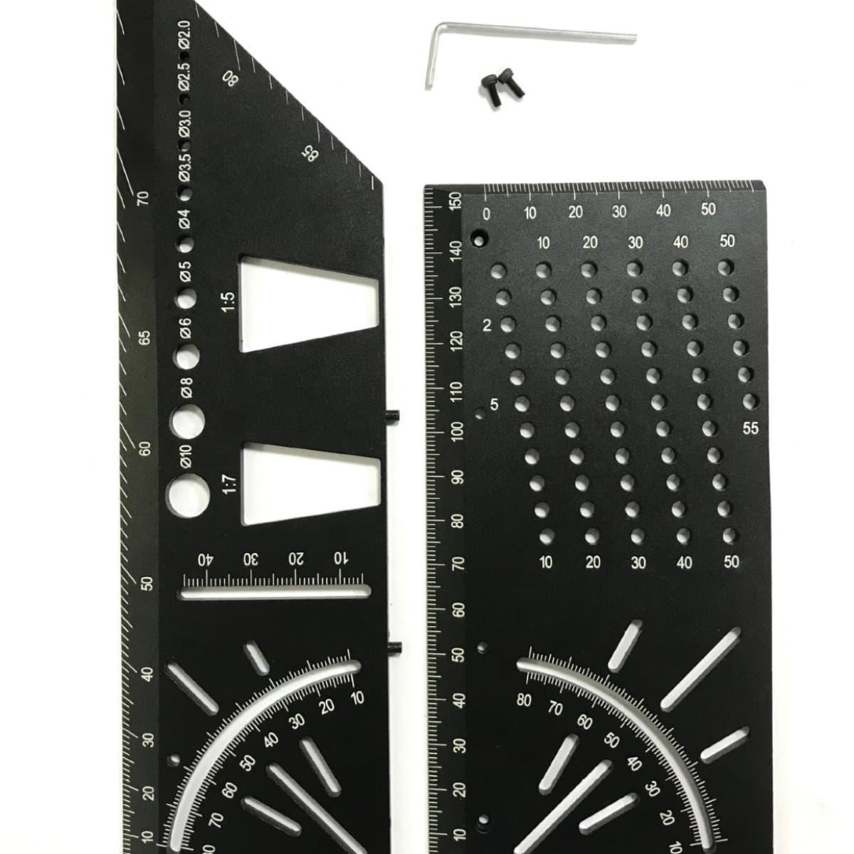 Aluminum Alloy Multi-Function Angle Ruler 45° 90° Marking Angle Ruler