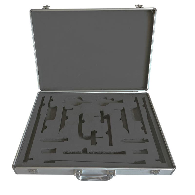 Aluminum Alloy Tool Box Instrument Carrying Lock Box Multi-Function Parts Box Sample Card Display Case