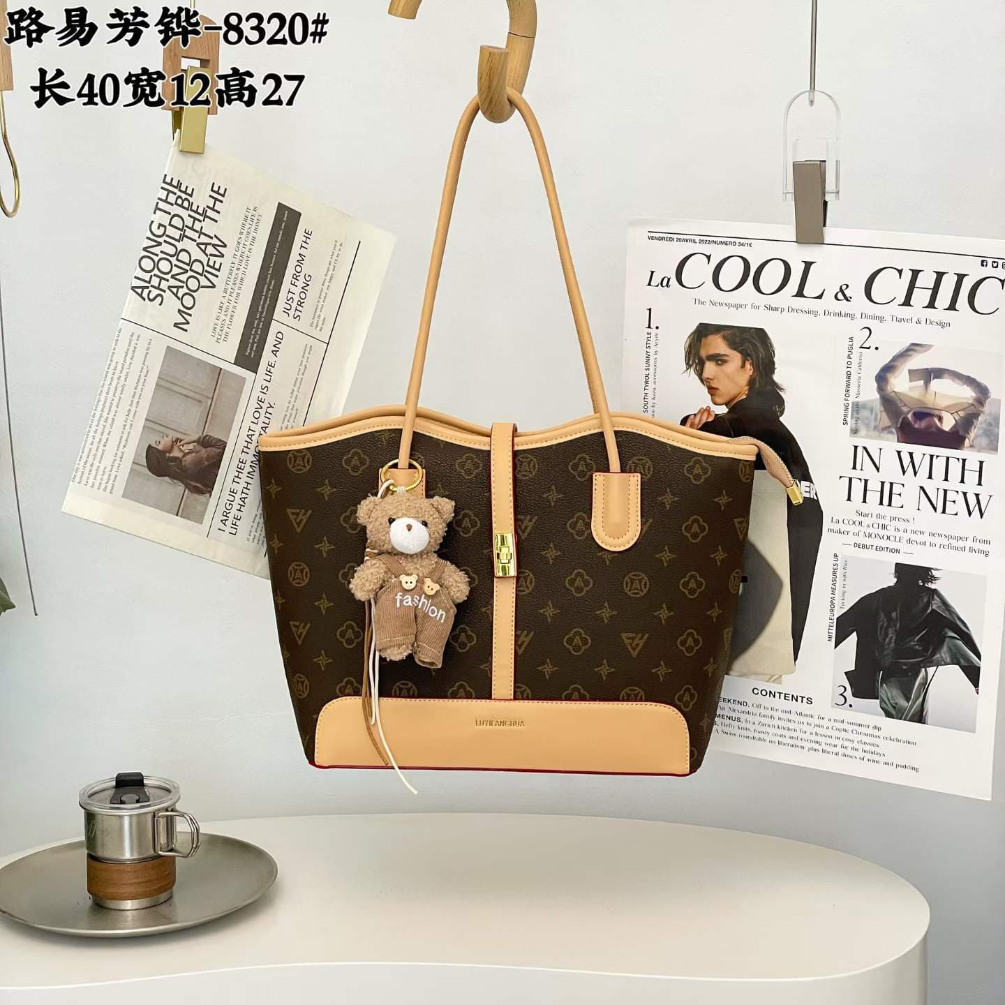 Louis Fanghua 2026 New Fashion High-End Large Capacity Vintage Tote Bag Commuter Handbag Shoulder Bag