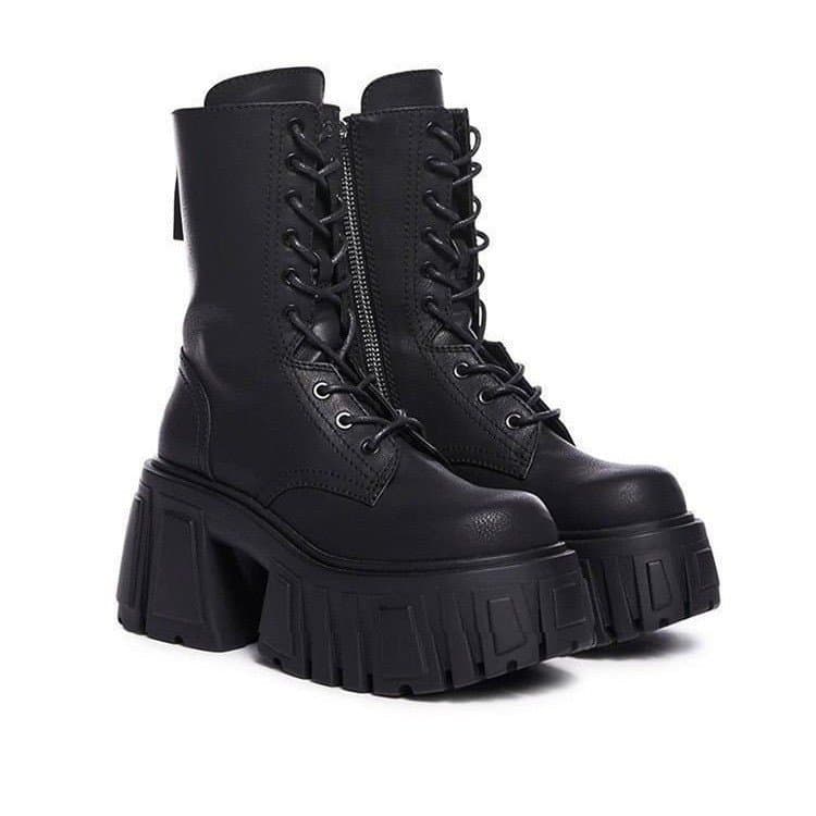 Convention Martin Boots Ultra-High 10cm Thick Sole British Style Punk Cosplay Combat Boots Fashion