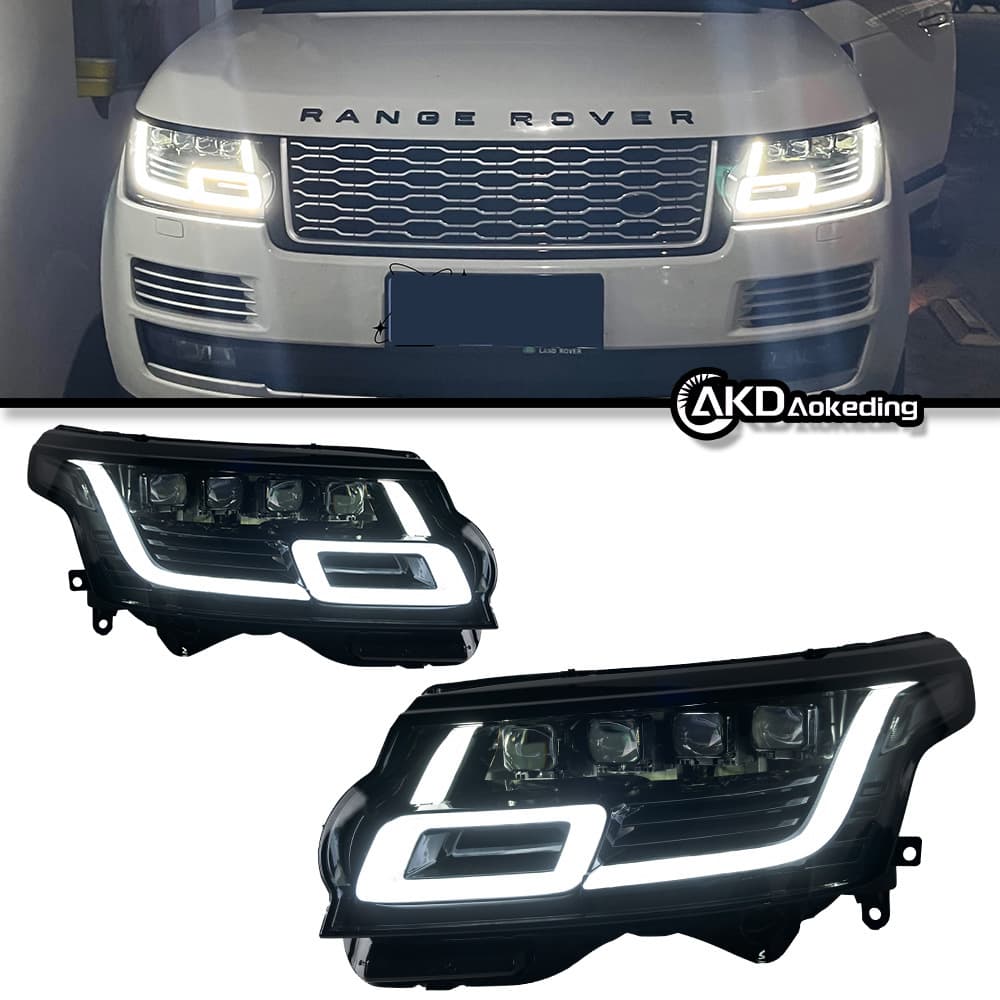 For 13-17 Land Rover Range Rover Vogue Headlight Assembly Modified New LED Matrix Lens Daytime Front Light