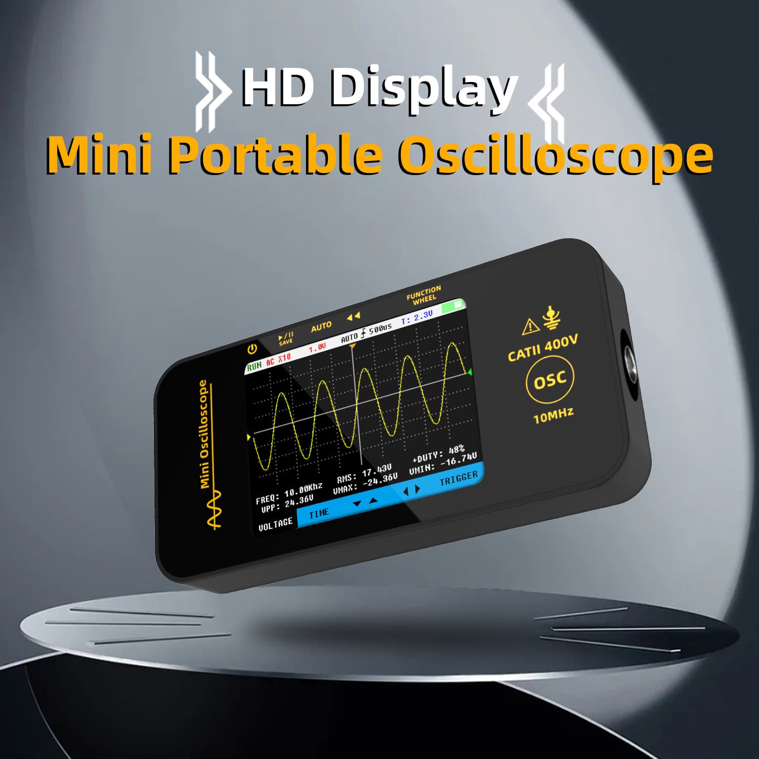 BSIDE OT3 Oscilloscope Handheld Tablet Color Screen 10MHz Digital Single-Channel Mini Oscilloscope Meter