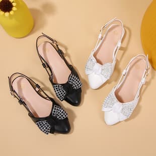Summer New Style Children's Shoes Girls 1-16 Years Closed-Toe Soft Sole Sandals Children's Flat Pointed Toe Shoes