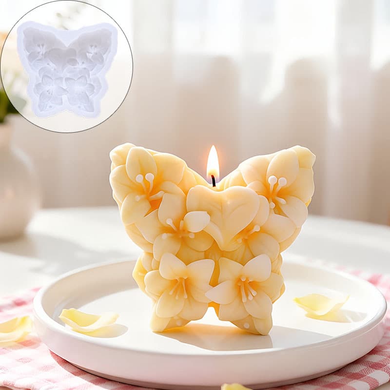 3D Butterfly Aromatherapy Candle Silicone Mold Easy Demold DIY Handmade Soap Plaster Home Decoration Ornament
