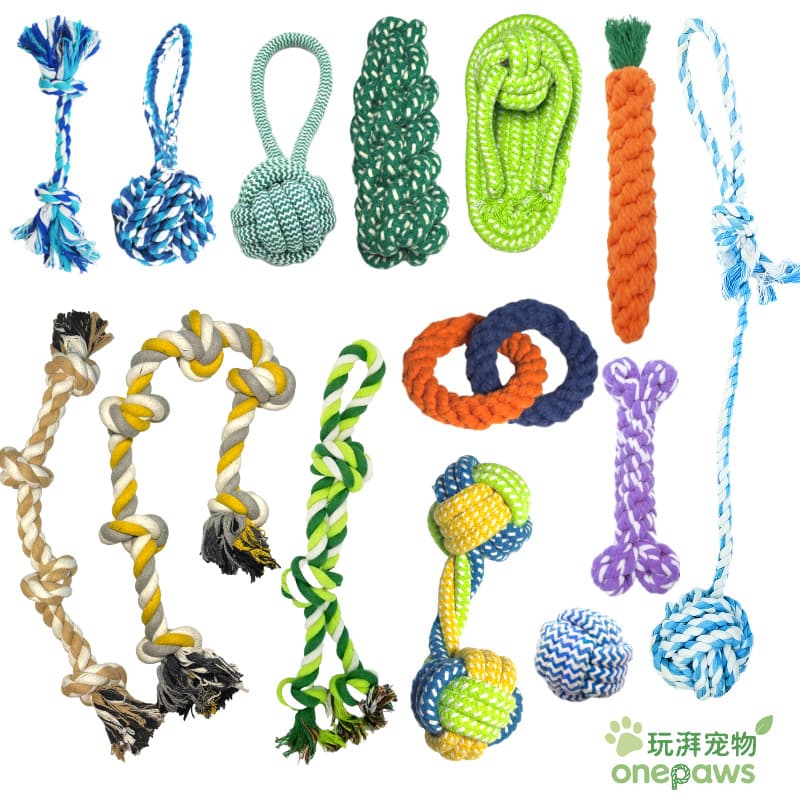 Cross-border Pet Rope Knot Toy, Dog Cotton Rope Toy, Teething Rope Knot, Chew-Resistant Pet Toy, Factory Direct
