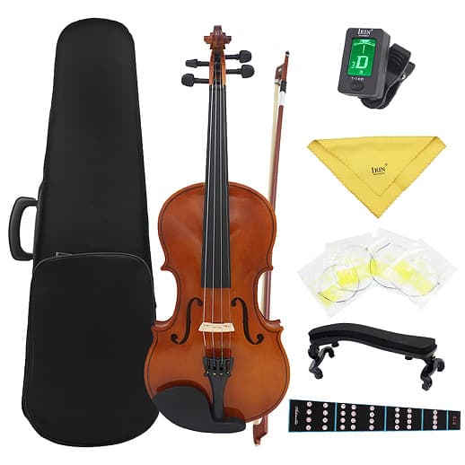 Natural Color Solid Wood Violin for Beginners Practice 4/4 Adult Children Popular Violin AV-105 Music Instrument