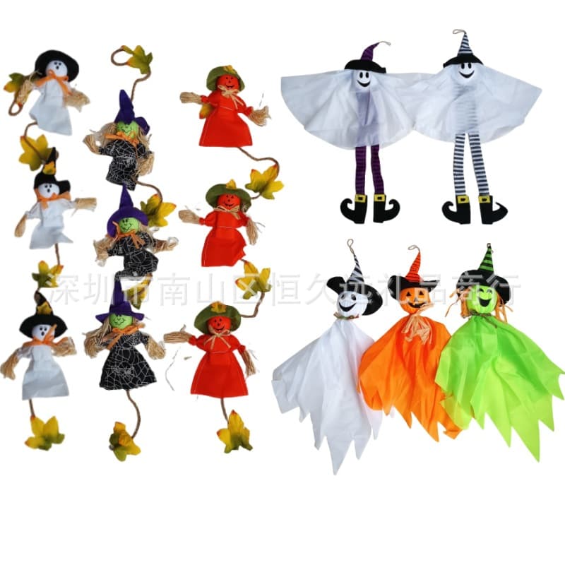 Halloween Cross-Border Venue Decoration Props Pumpkin Ghost Hanging Ornaments Bar Ghost Festival Decor Party Halloween Theme