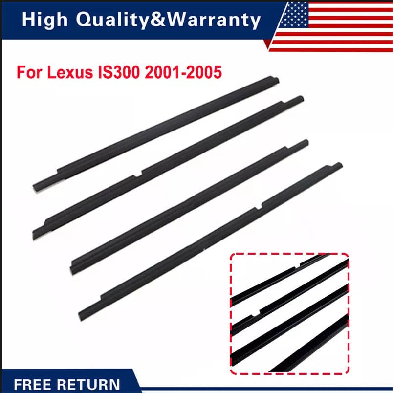 Compatible with Lexus IS300 ALTEZZA GITA Door Glass Outer Weatherstrip 75710-53011