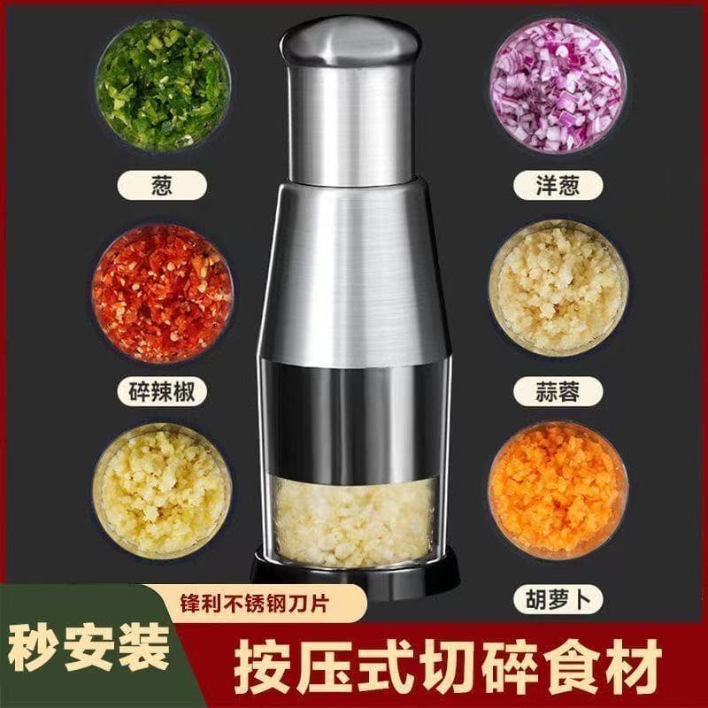 German Tech Garlic Press 304 Stainless Steel Mincer Extra Thick New Kitchen Chopper Multi-Function