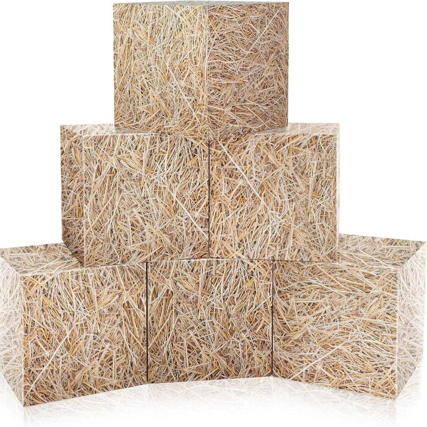 Birthday Cowboy Party Hay Bag Box Fake Wooden Box Artificial Straw Box Straw Box Wooden Barrel Box