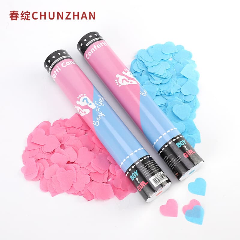 Cross-border Confetti for Gender Reveal, Hand-Twist Rotating Surprise Party Cannon, Wedding with Colorful Paper Shreds in Stock
