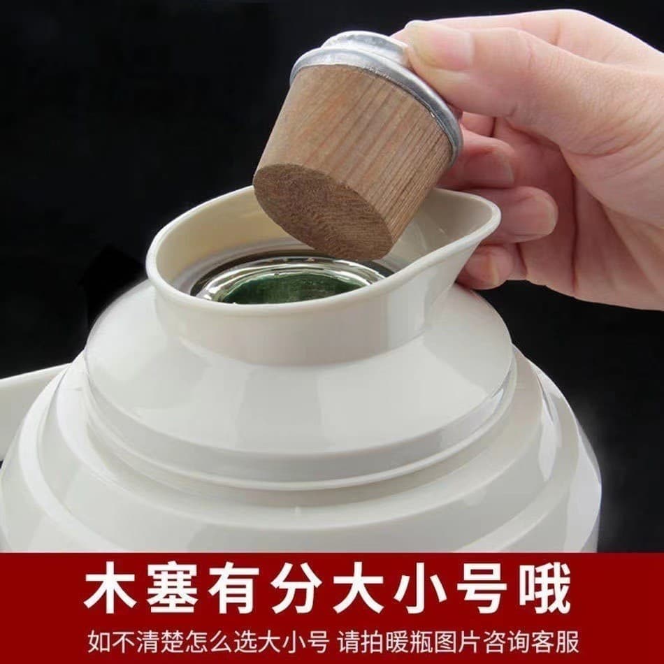 Wooden thermos stopper, insulated bottle cap, hot water bottle stopper, tea bottle stopper, household kettle accessories