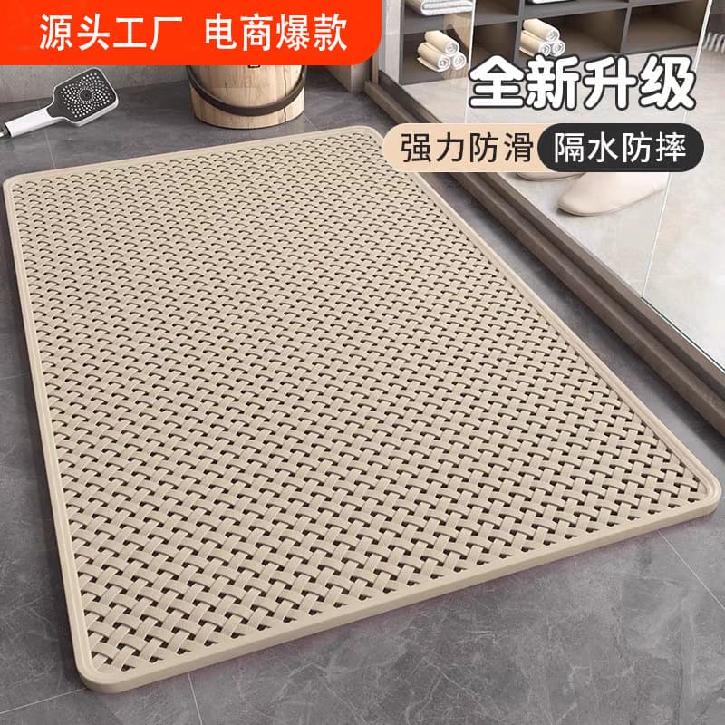 New Woven Pattern Bathroom Non-Slip Mat Shower Anti-Fall Floor Mat Bath Foot Mat Toilet Bathroom Suction Cup Foot Mat