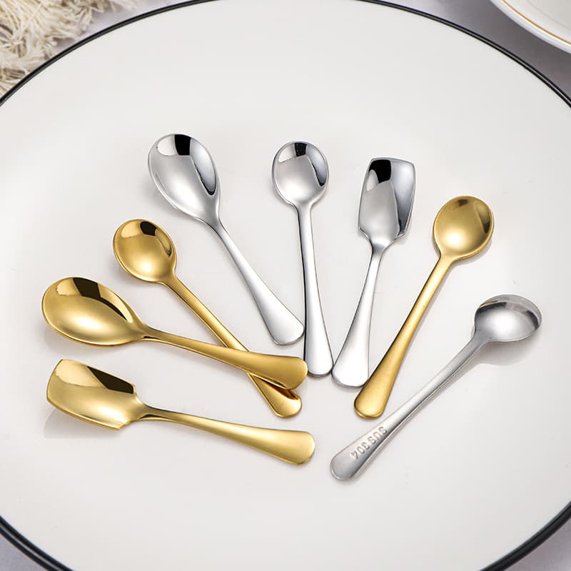 Extra Small Mini Spoon 304 Stainless Steel Kitchen Seasoning Spoon Ice Cream Spoon Cosmetic Spoon