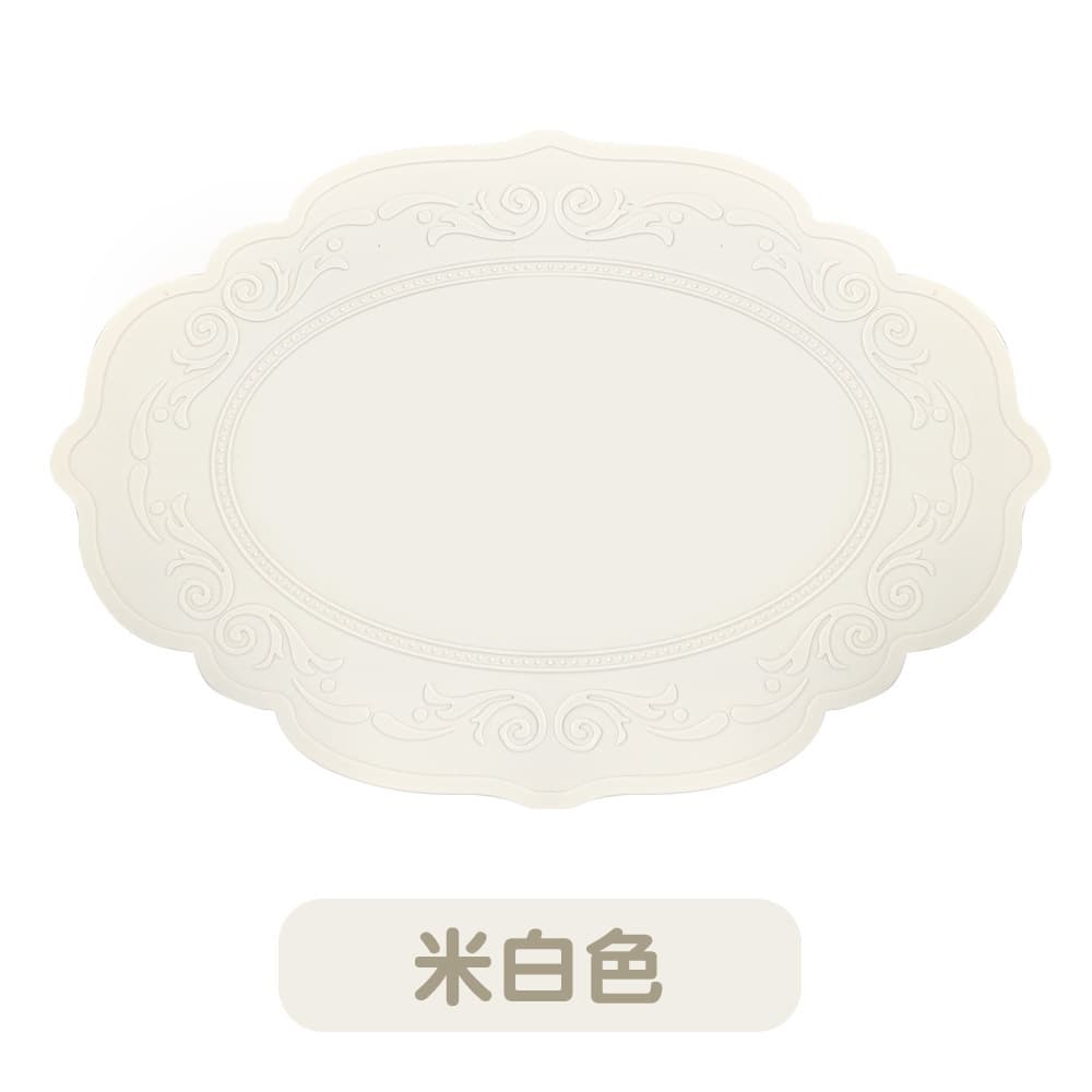 Large Silicone Placemat European Vintage Embossed Non-Slip Table Mat Home Coaster Heat Insulation Pad In Stock