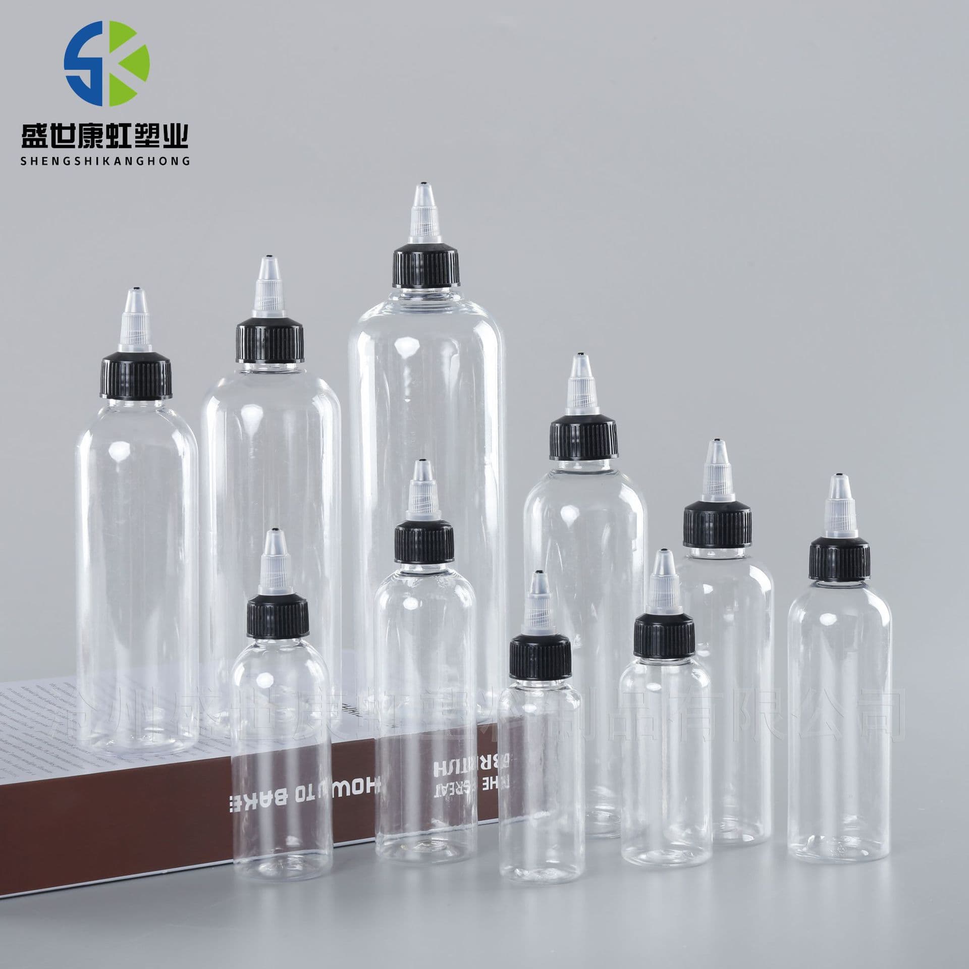 Pointed Gel Bottle 50-500ml Squeeze Dropper Bottle Transparent Plastic PET Precision Tip Bottle Lotion Dispensing Bottle