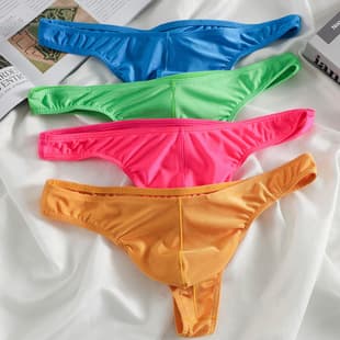 Men's New Thong Underwear Low Rise Backless Sexy Tight Sporty Soft Single Thong
