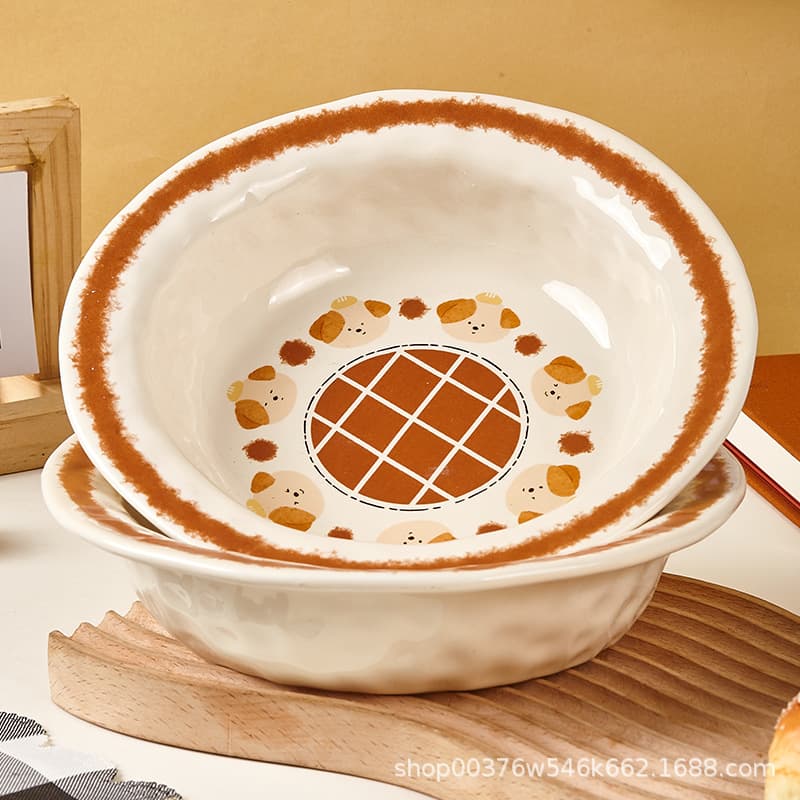 Hand-painted Ceramic Dinner Plate, High-Aesthetic Internet-Famous Tableware, Home Use, Cute Fruit Plate, Salad Plate, Breakfast Plate, Dessert Plate