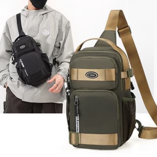 New Cross-Border Chest Bag Casual Men's Crossbody Bag Outdoor Single Shoulder Bag Backpack Large Capacity Couple Style Men's Bag Waist Bag